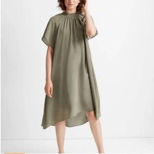 white cocktail dress sleeves Short A-Line Party with Ruffle Shoulder maxi clothes Plunge Halterneck Frill Detail This cocktail dress is COLOR:Army Green